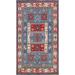 Geometric Kazak Oriental Living Room Area Rug Wool Hand-knotted Carpet - 6'7" x 9'10"