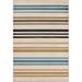 Stripe Transitional Carpet Polyester Oriental Turkish Area Rug - 7'8" X 5'3"