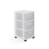 MQ 3-Drawer Plastic Rolling Storage Cart with Casters (2 Pack)