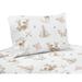 Sweet Jojo Designs Blush Pink, Mint Green and White Boho Woodland Deer Floral Collection 3-piece Twin Sheet Set