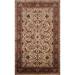 Floral Vegetable Dye Kashan Oriental Wool Area Rug Hand-knotted Carpet - 4'0" x 6'3"