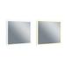 36" x 40" Abigail Matte White Rectangle LED Wall Mirror