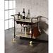 TiramisuBest Serving Cart, Natural, Gold & Black Finish