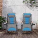 Padded Zero Gravity Chair 2 Pack Oversize Lounge Chair with Free Cup Holder