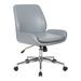 Office Chair with Faux Leather and Chrome Finish Base