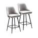 Zahra Premium Tufted Upholstered Dining Bar Stool (Set of 2)