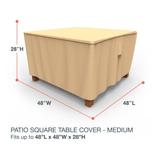 Budge Sedona Tan Outdoor Square Patio Table Cover Multiple Sizes