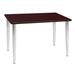 48" x 24" Kahuna Tapered Leg Table- Mahogany/ Chrome