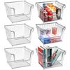 Stackable Metal Storage Organizer Bin Basket - Large, 6 Pack