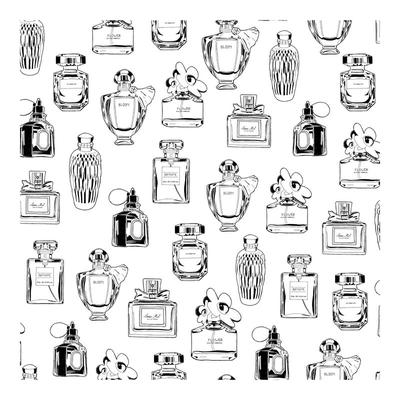 Chita White Perfume Bottles Wallpaper - 20.5 x 396 x 0.025