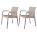 Koppla Resin Stackable All-Weather Dining Armchair, Set of 2