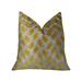 Plutus Gold Snow Copper and Taupe Handmade Decorative Throw Pillow