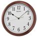 Seiko 16" Numbered Wood Finish Wall Clock