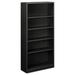 HON 5-shelf Metal Charcoal Bookcase