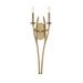 Lavery Covent Park Brushed Honey Gold 2 Light Wall Sconce - Brushed Honey Gold