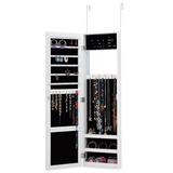 Wall Door Mounted Jewelry Organizer with Mirror