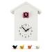 Walplus White Minimalist Cuckoo Table Clock Pink Window Home Decor