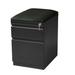 Hirsh 20" D Mobile Pedestal Box File Cabinet with Seat Cushion, Charcoal