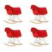 Porch & Den Old Weir Mid-Century Bucket Eiffel Style Rocking Dining Chair (Set of 4)