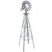 Outdoor Weather Resistant Yard Garden Windmill 8FT