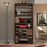 Fairway 67" High Folding Bookcase- Mocha Walnut