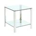 Somette 20" Glass Top and Base with Glass Shelf