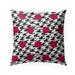 HARRIS BLACK AND RED Indoor|Outdoor Pillow By Kavka Designs - 18X18