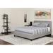 Button Tufted Platform Bed with Memory Foam Pocket Spring Mattress