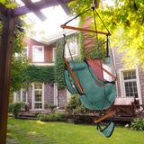 Wooden Oxford Cloth Hanging Chair,Hammocks with Cup Holder