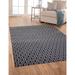 Links Power Loomed Viscose Area Rug by Greyson Living- Navy/ White