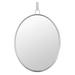 Stopwatch Polished Nickel Oval Powder Room Mirror - Polished Nickel