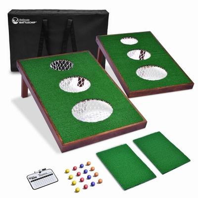 GoSports BattleChip VERSUS Golf Game | Includes Two 3' x 2' Targets, 16 Foam Balls, 2 Hitting Mats, Scorecard and Carrying Case