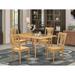 East West Furniture Dining Set Includes a Rectangle Dining Room Table with Dropleaf and Wood Seat Chairs (Pieces Options)