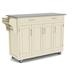 Create-a-Cart Off-White Kitchen Cart with Salt and Pepper Granite Top