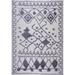 LaDole Rugs Shaggy Asilah Abstract Area Rug Runner in Dark Gray White