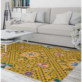 SUZANI in TILES YELLOW Area Rug by Kavka Designs