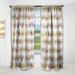 Designart 'Diamond Retro VII' Mid-Century Modern Blackout Curtain Single Panel