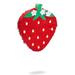 Small Strawberry Pinata, Birthday Decorations (16.5 x 13 x 3 In)