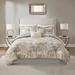 Madison Park Inspire Gray 7 Piece Textured Cotton Blend Comforter Set