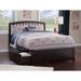 Richmond Full Platform Bed with Footboard and 2 Drawers in Espresso