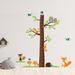 Walplus Wall Sticker Decal Fox Tree Height Measure Chart Nursery Decor