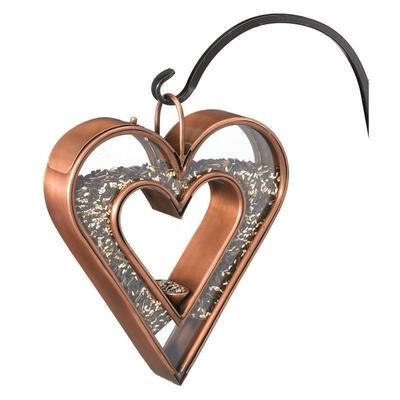 Be Still My Heart Fly Thru™ Heart-Shaped Copper Bird Feeder