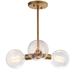 SAFAVIEH Lighting Harkin Adjustable 3-light Edison Bulb Gold Pendant - 18" W x 18" D x 12-42" H