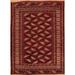 Pasargad Antique Shiraz Collection Red/Ivory Hand-Knotted Wool Rug (5' 9" X 8' 1") - 6' x 9'