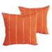 Perry Orange Dotted Stripes Indoor/ Outdoor 18 inch Decorative Throw Pillow