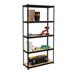 Space Solutions 1000 Riveted Steel Shelving 5-Shelf Unit, 12D x 30W x 60H, Black