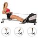 Sunny Health & Fitness Dual Function Rowing Machine Rower
