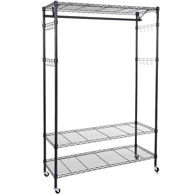 3-Tiers Large Size Garment Rack Clothing Rack With Wheels