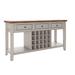 Eleanor Two-Tone Wood Wine Rack Buffet Server by iNSPIRE Q Classic