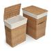 Badger Basket Wicker Two Hamper Set with Liners